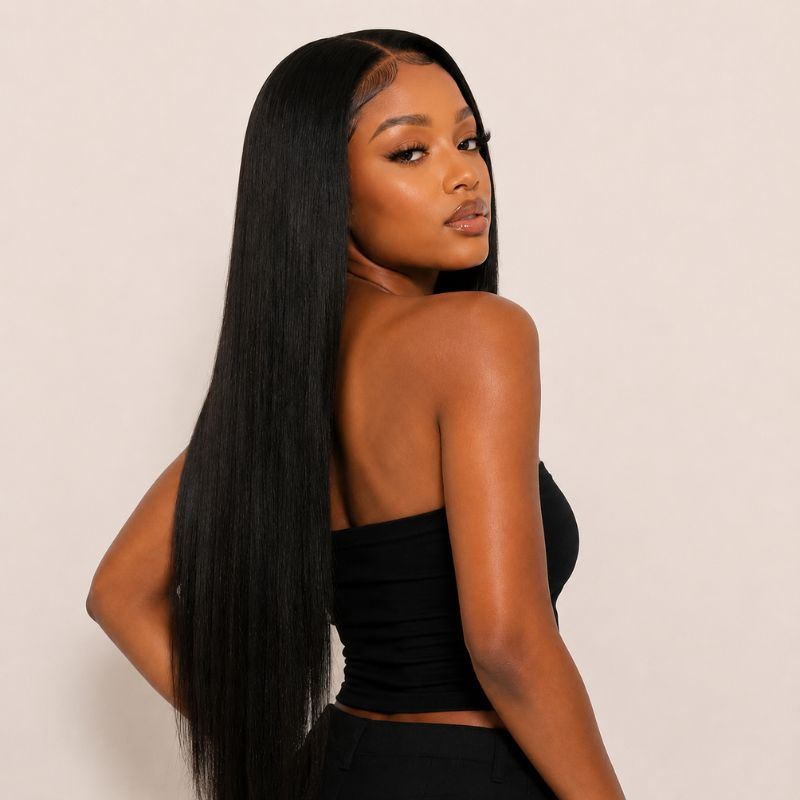 Invisible Clip-In Hair Extensions – 16" Off Black