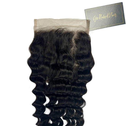 5x5 TRANSPARENT CURLY LACE CLOSURE