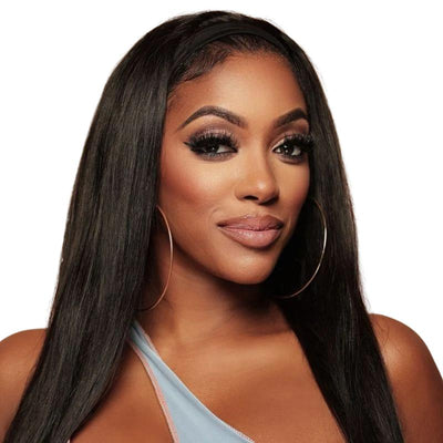 porsha williams wearing headband wig