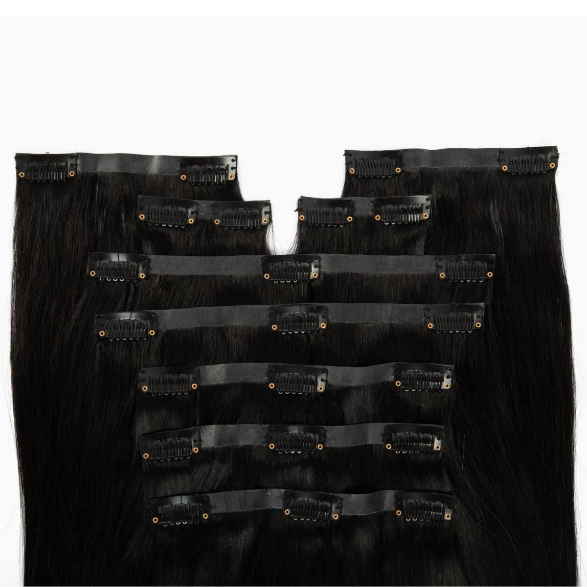 jet black seamless clip in