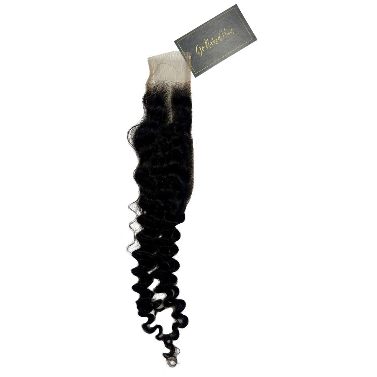 transparent curly closure 2x6