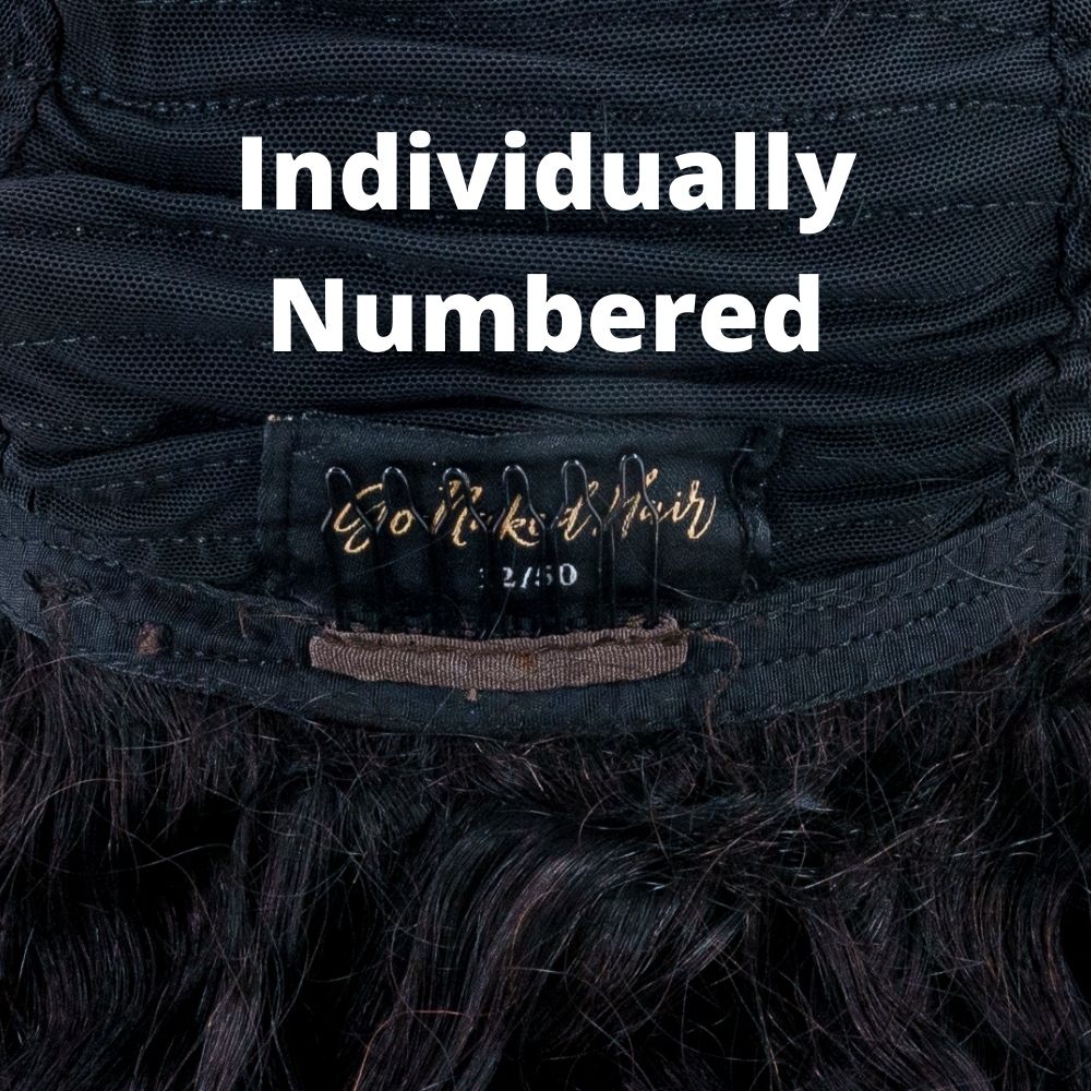 Individually numbered headband wigs