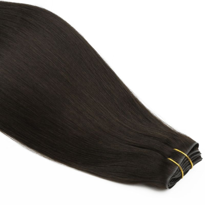 Invisible Clip-In Hair Extensions – 16" Off Black