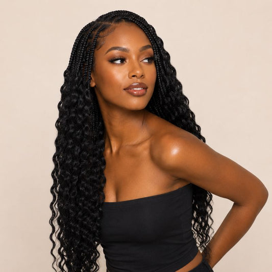 Deep Wave Feather Crochet Hair – 16"