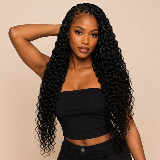 Deep Wave Feather Crochet Hair – 20"