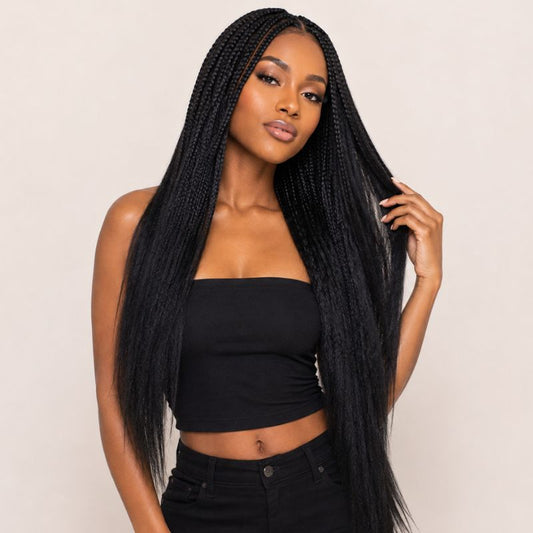 Kinky Straight Feather Crochet Hair – 16"