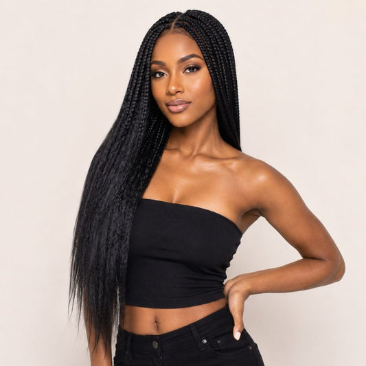 Kinky Straight Feather Crochet Hair – 20"