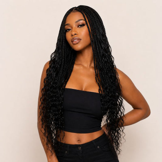 Ocean Wave Feather Crochet Hair – 20"
