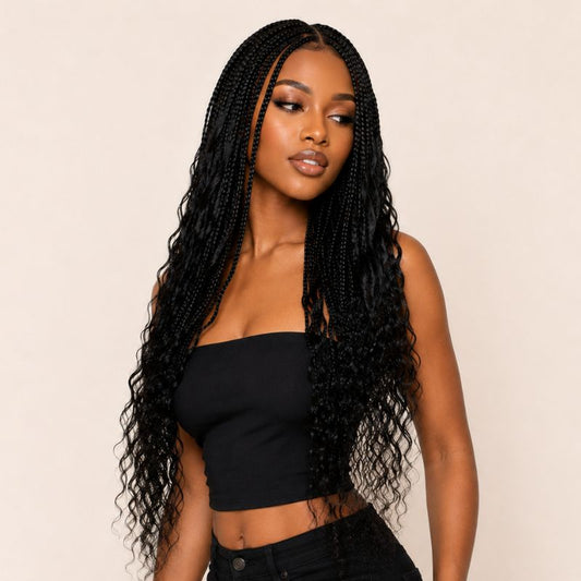 Ocean Wave Feather Crochet Hair – 16"