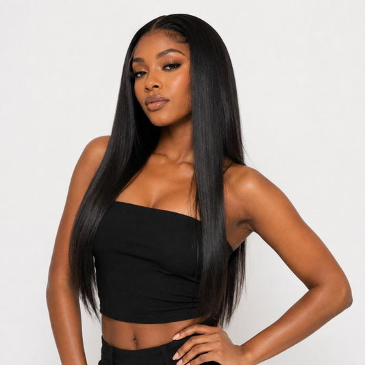 Straight Transparent Lace Front Human Hair Wig