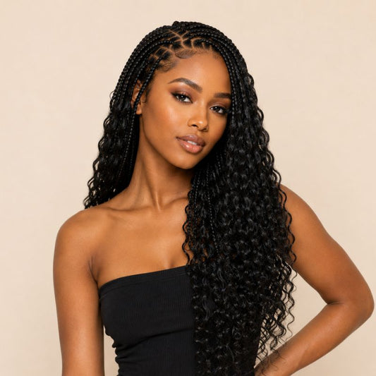 Water Wave Feather Crochet Hair – 16"