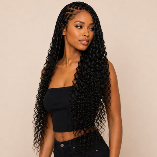 Water Wave Feather Crochet Hair – 20"