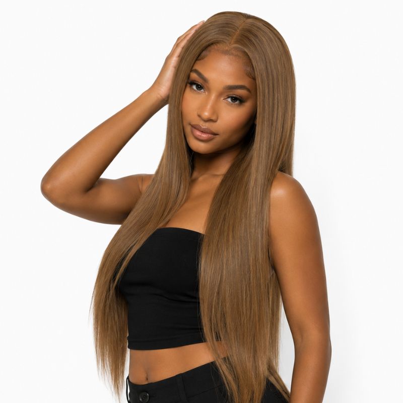 Seamless Clip-In Hair Extensions – 16" Chestnut