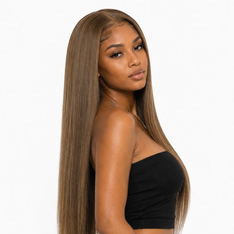 Seamless Clip-In Hair Extensions – 16" Chestnut