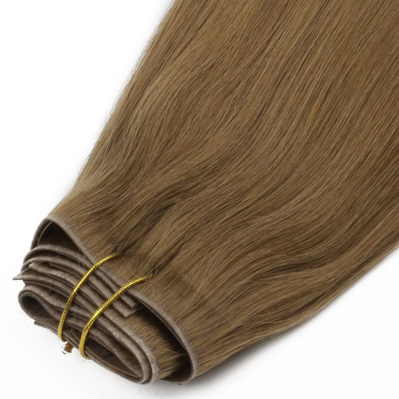 close up chestnet invisible clip ins