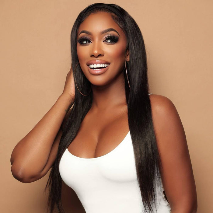 Straight Human Hair Headband Wig