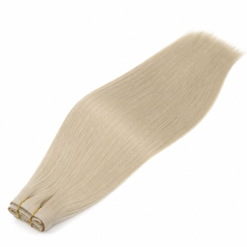 Seamless Clip-In Hair Extensions – 16" Platinum Blonde