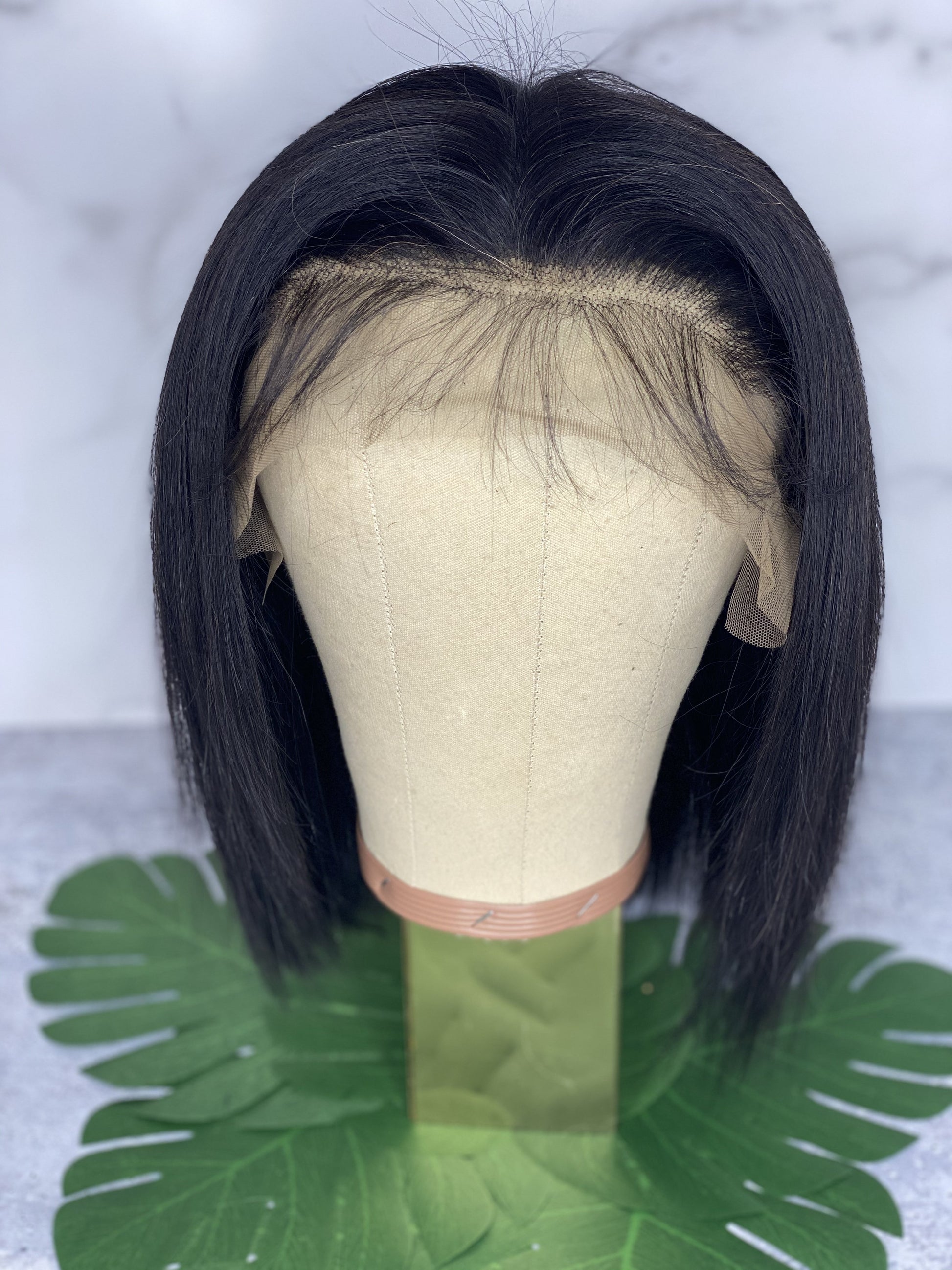 Pre plucked straight bob lace front wig