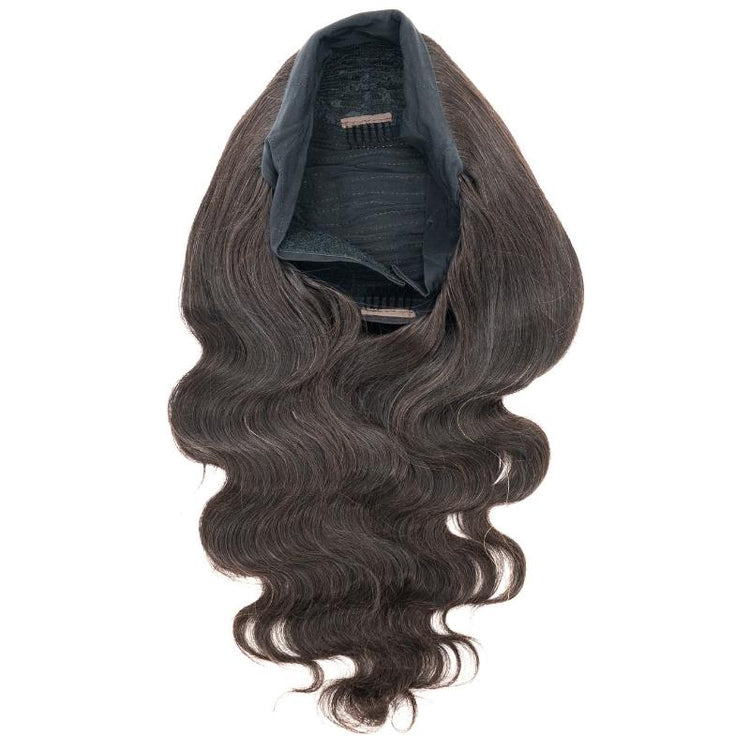 Front view of Body wave Headband wig