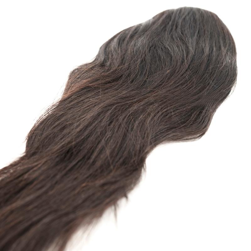 side view of straight headband wig